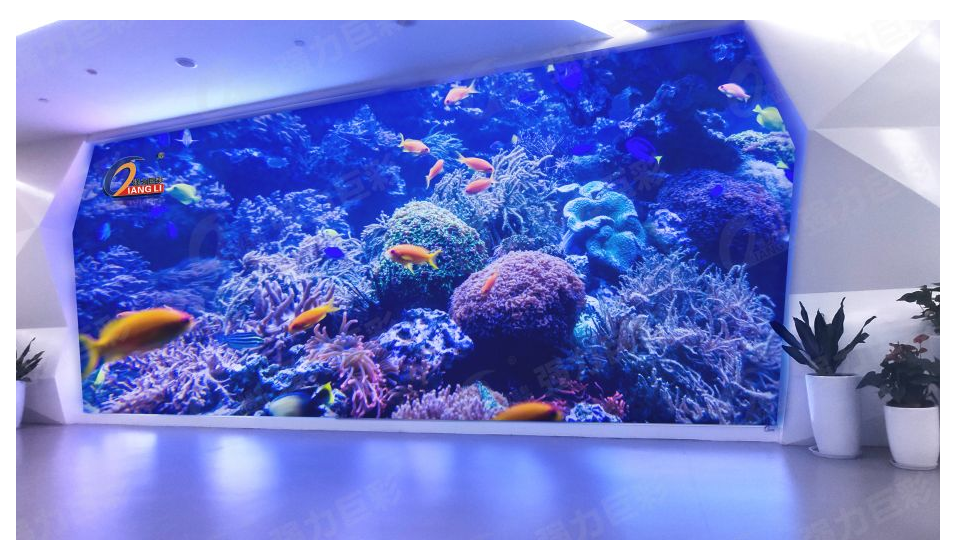 湖北杭州XX電子科技有限公司展廳     室內全彩Q2.5    21.5㎡